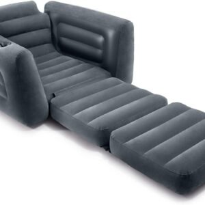 Intex 66551EP Inflatable Pull-Out Sofa Chair Sleeper That Works as a Air Bed Mattress, Twin Sized
