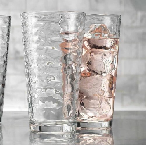 Drinking Glasses Set of 10 Highball Glass Cups, Premium Glass Quality Coolers 17 Oz. Glassware. Ideal for Water, Juice, Cocktails, and Iced Tea. Dishwasher Safe.…