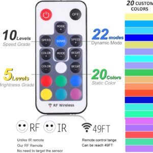 RGB Color Changing LED Under Cabinet Lights Kit Aluminum Slim Puck Lamps for Kitchen Counter Wardrobe Counter Furniture Ambiance Christmas Decor Lighting (6 Lights)