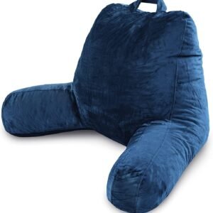 Milliard Reading Pillow with Shredded Memory Foam, Large Adult Backrest with Arms, Back Support for Sitting Up in Bed with Washable Cover (Sit up Pillow) Brown