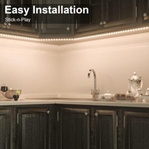 71jzx_N6JZL._AC_SL1500.jpg LED Cabinet Lights, 4 PCS 20inch LED Strip Lights Kit, Under Counter Lighting for Kitchen, Under Desk, Shelf, Display Case,Furniture, 120 LEDs, 1200 Lumen, 4000K Natural White