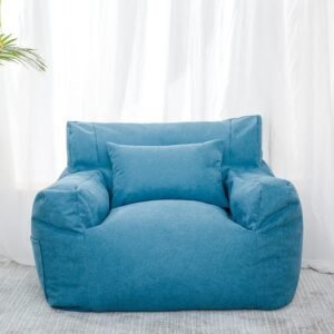 Lazy Sofa Bean Bag Double Small Sofa Dormitory Bedroom Balcony Leisure Recliner Velvet Cotton Bean Bag Jacket (no Padding),Yellow Single