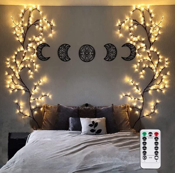 71lhvQEIRPL._AC_SL1174.jpg Enchanted Willow Vine Light, Christmas Decorations Flexible DIY Vines for Room Decor, 144 LEDs Artificial Plants Tree Branches,7.5FT Vines with Lights for Wall Bedroom Living Room Decor(1PCS)