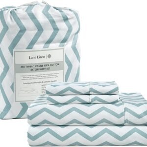 Queen Sheet Set, 4 Pc Queen Size Sheets Set, 450 Thread Count 100% Cotton Sheets, Cooling Sheets Queen Size, Soft and Breathable Bed Sheets Queen, Deep Pocket Queen Sheets - Ivory
