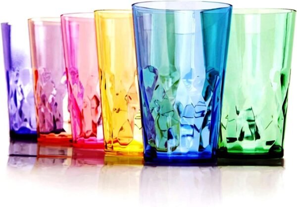 71pMGz5sPlL._AC_SL1500.jpg 19oz Unbreakable Premium Drinking Glasses Set of 6 - Super Grade Acrylic Plastic - Perfect for Gifts - Dishwasher Safe - Stackable - Drinkware Cups Reusable Water Tumbler