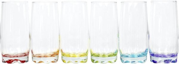 71qbJgzjcsS._AC_SL1500.jpg Vibrant Splash Water, Beverage Highball Glasses, 13.25 Ounce - Set of 6