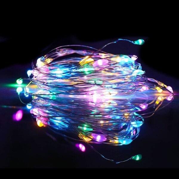 71r2L5PUZXL._AC_SL1500.jpg Mandiq 4 Pack Fairy Lights Battery Operated, String Lights 10ft 30 LEDs, Flashing and Constant Light Mode, Silver Wire Mini Lights for Festival, Christmas Decoration, Multicolor…