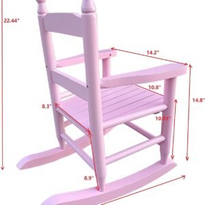 71rvecA8wML._AC_SL1500.jpg Kids Rocking Chair for Toddlers, Childs Rocker Chair, Wooden Rocking Lounge Chairs, Nursery Rocking Chairs, Outdoor Rocking Chair,Nursery Rocking Chairs for Girl Boy Indoor Outdoor (Light Pink)