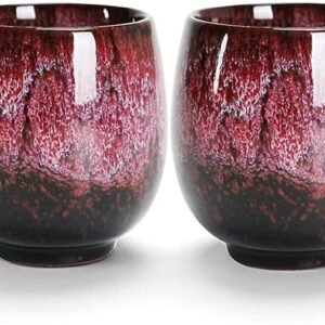 Ceramic Teacup, Kung Fu Tea Set, Coffee cup，Yerba Mate Set - Ceramic Mate CupSet of 4 (green)