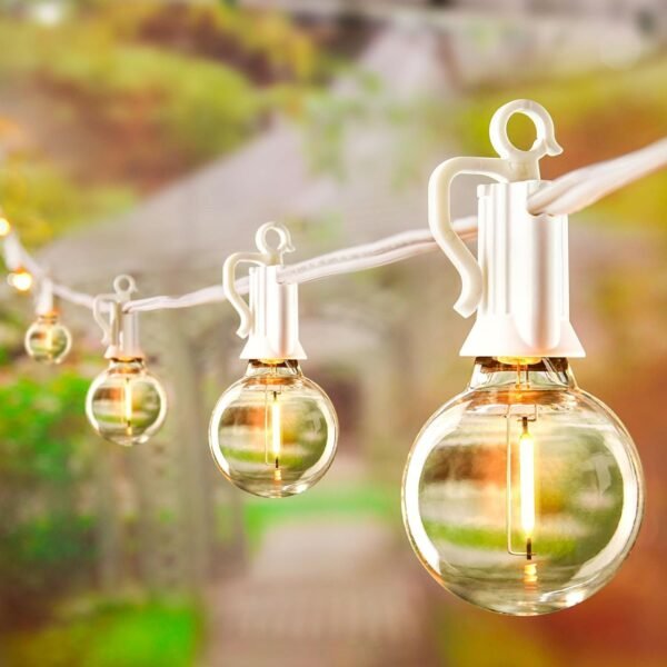 71wfl6Z7KQL._AC_SL1500.jpg Outdoor String Lights 60 Feet G40 Globe Patio Lights with 32 Edison Shatterproof Bulbs(2 Spare), Waterproof Connectable Hanging Christmas Lights for Backyard Porch Balcony Party Xmas Decor