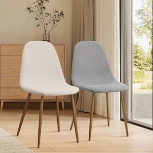 71wfoZzC7mL._AC_SL1500.jpg Dining Chairs Set of 4,Modern Upholstered Dining Room Chairs, Kitchen Chairs with Metal Legs, Comfortable Kitchen Chairs for Dining Room Kitchen Bedroom Cafe Bistro Restaurant,Grey