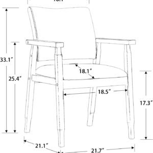 71x5GSoXuYL._AC_SL1500.jpg Mid Century Modern Walnut Dining Chairs Wood Arm Beige Fabric Kitchen Cafe Living Room Decor Furniture