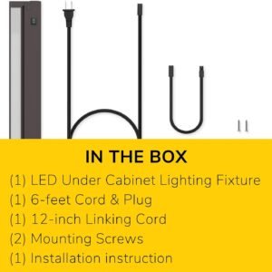 71xNODL9YCL._AC_SL1500.jpg Inlight 16-inch Swivel LED Under Cabinet Lighting, 2 Color Levels, 2700K/4000K, Dimmable with Wall Dimmers, Plugged-in Only, Bronze Finished, IN-0109-4-BZ