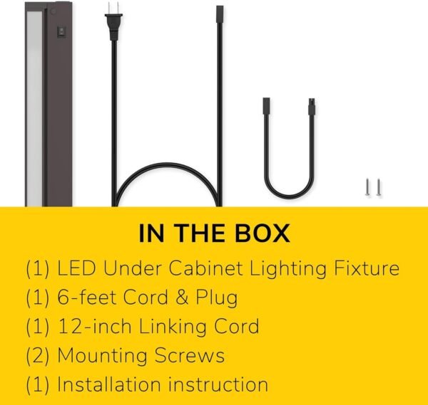 71xNODL9YCL._AC_SL1500.jpg Inlight 16-inch Swivel LED Under Cabinet Lighting, 2 Color Levels, 2700K/4000K, Dimmable with Wall Dimmers, Plugged-in Only, Bronze Finished, IN-0109-4-BZ