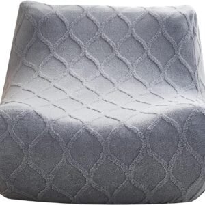 Single Seated Foam Sofa Covers, One Piece 3D High Density Couch Covers, Removable and Machine Washable Covers, Universally Matched with All Floor Sofas On The Market (Seersucker Milky White)