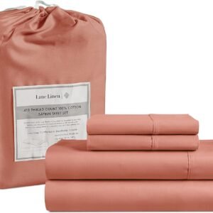 Queen Sheet Set, 4 Pc Queen Size Sheets Set, 450 Thread Count 100% Cotton Sheets, Cooling Sheets Queen Size, Soft and Breathable Bed Sheets Queen, Deep Pocket Queen Sheets - Ivory