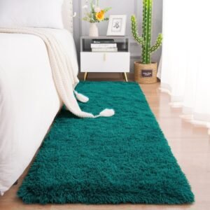 Soft Runner Rugs for Bedroom Living Room Plush Fluffy Rug 2x6 Feet, Shag Furry Area Rug Carpet Non Shedding for Nursery Children Kids Girls Room Home Decorative, Grey