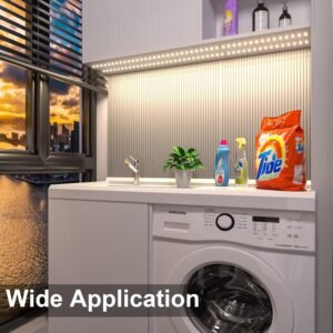 8191aU9Hu_L._AC_SL1500.jpg LED Cabinet Lights, 4 PCS 20inch LED Strip Lights Kit, Under Counter Lighting for Kitchen, Under Desk, Shelf, Display Case,Furniture, 120 LEDs, 1200 Lumen, 4000K Natural White