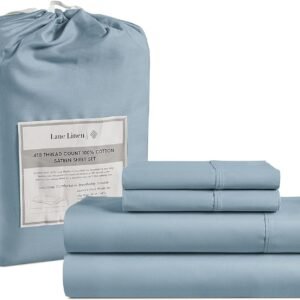 Queen Sheet Set, 4 Pc Queen Size Sheets Set, 450 Thread Count 100% Cotton Sheets, Cooling Sheets Queen Size, Soft and Breathable Bed Sheets Queen, Deep Pocket Queen Sheets - Ivory
