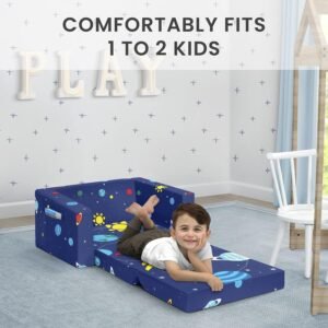 81Cxyj1eAdL._AC_SL1500.jpg Delta Children Cozee 2-in-1 Convertible Sofa to Lounger - Comfy Flip Open Couch/Sleeper for Kids, Space