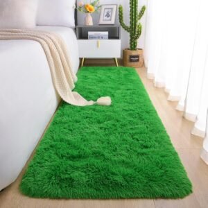 Soft Runner Rugs for Bedroom Living Room Plush Fluffy Rug 2x6 Feet, Shag Furry Area Rug Carpet Non Shedding for Nursery Children Kids Girls Room Home Decorative, Grey