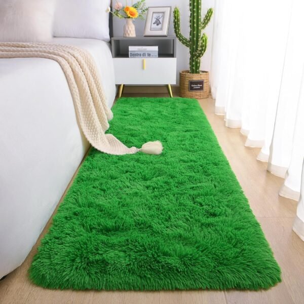Soft Runner Rugs for Bedroom Living Room Plush Fluffy Rug 2x6 Feet, Shag Furry Area Rug Carpet Non Shedding for Nursery Children Kids Girls Room Home Decorative, Grey