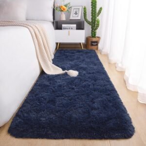 Soft Runner Rugs for Bedroom Living Room Plush Fluffy Rug 2x6 Feet, Shag Furry Area Rug Carpet Non Shedding for Nursery Children Kids Girls Room Home Decorative, Grey