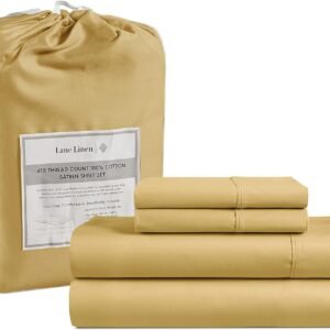Queen Sheet Set, 4 Pc Queen Size Sheets Set, 450 Thread Count 100% Cotton Sheets, Cooling Sheets Queen Size, Soft and Breathable Bed Sheets Queen, Deep Pocket Queen Sheets - Ivory