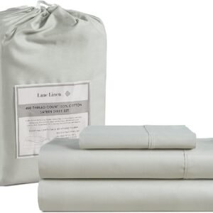 Queen Sheet Set, 4 Pc Queen Size Sheets Set, 450 Thread Count 100% Cotton Sheets, Cooling Sheets Queen Size, Soft and Breathable Bed Sheets Queen, Deep Pocket Queen Sheets - Ivory