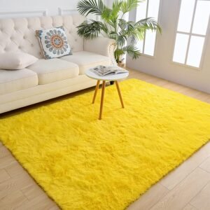 Soft Runner Rugs for Bedroom Living Room Plush Fluffy Rug 2x6 Feet, Shag Furry Area Rug Carpet Non Shedding for Nursery Children Kids Girls Room Home Decorative, Grey