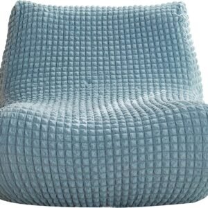 Single Seated Foam Sofa Covers, One Piece 3D High Density Couch Covers, Removable and Machine Washable Covers, Universally Matched with All Floor Sofas On The Market (Seersucker Milky White)