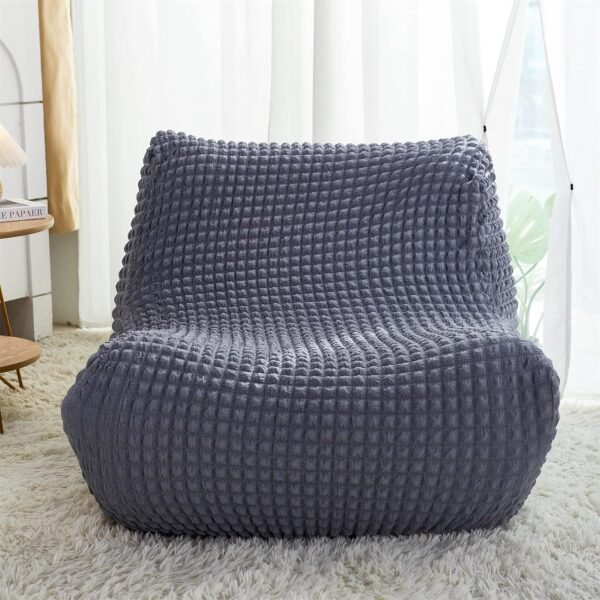 Single Seated Foam Sofa Covers, One Piece 3D High Density Couch Covers, Removable and Machine Washable Covers, Universally Matched with All Floor Sofas On The Market (Seersucker Milky White)