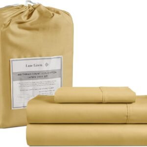 Queen Sheet Set, 4 Pc Queen Size Sheets Set, 450 Thread Count 100% Cotton Sheets, Cooling Sheets Queen Size, Soft and Breathable Bed Sheets Queen, Deep Pocket Queen Sheets - Ivory