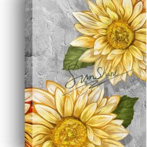 81NpX_KwV3L._AC_SL1500.jpg Wall Art Decor - 4 Panels Sunflower Canvas Wall Art Giclee Modern Home Decoration Watercolor Poster Canvas Picture for Living Room Ready to Hang