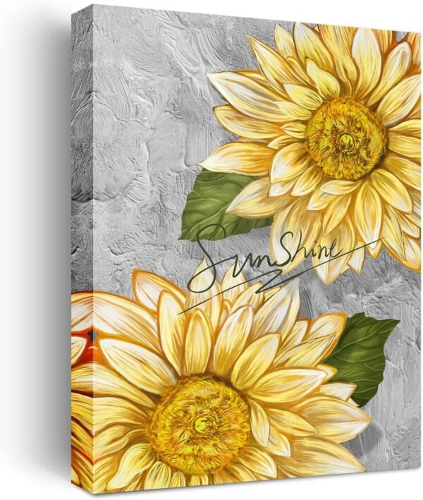 81NpX_KwV3L._AC_SL1500.jpg Wall Art Decor - 4 Panels Sunflower Canvas Wall Art Giclee Modern Home Decoration Watercolor Poster Canvas Picture for Living Room Ready to Hang