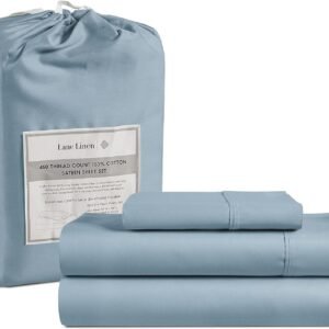 Queen Sheet Set, 4 Pc Queen Size Sheets Set, 450 Thread Count 100% Cotton Sheets, Cooling Sheets Queen Size, Soft and Breathable Bed Sheets Queen, Deep Pocket Queen Sheets - Ivory