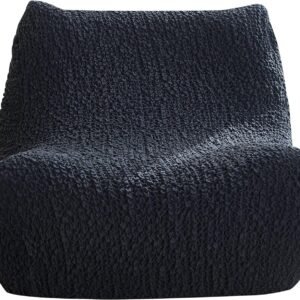 Single Seated Foam Sofa Covers, One Piece 3D High Density Couch Covers, Removable and Machine Washable Covers, Universally Matched with All Floor Sofas On The Market (Seersucker Milky White)