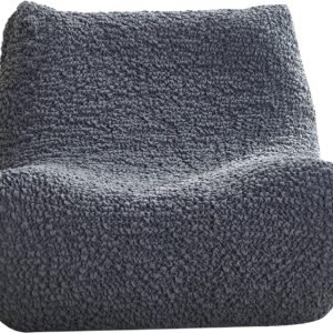 Single Seated Foam Sofa Covers, One Piece 3D High Density Couch Covers, Removable and Machine Washable Covers, Universally Matched with All Floor Sofas On The Market (Seersucker Milky White)