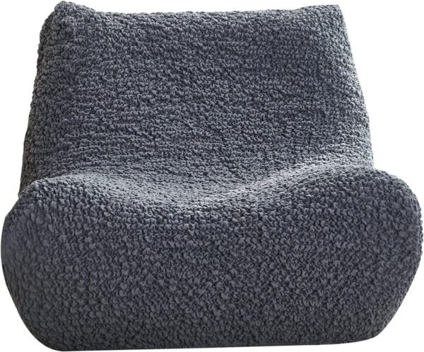 Single Seated Foam Sofa Covers, One Piece 3D High Density Couch Covers, Removable and Machine Washable Covers, Universally Matched with All Floor Sofas On The Market (Seersucker Milky White)