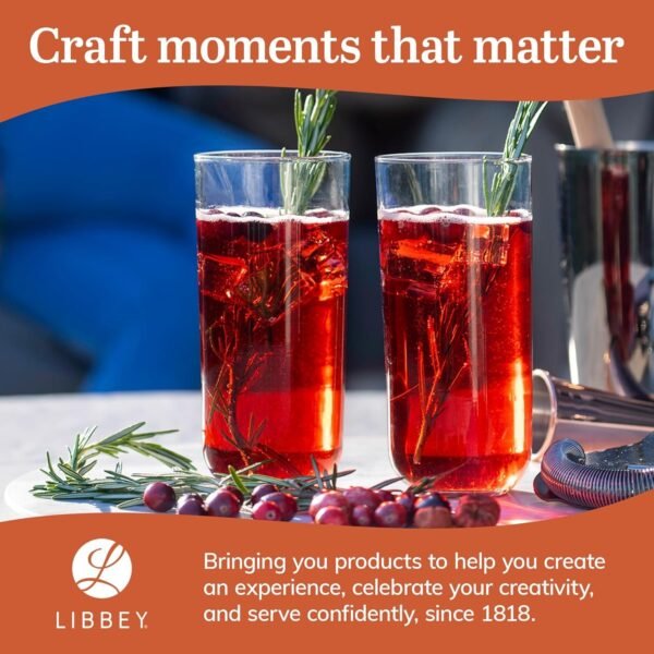 16-Piece Tumblers and Rocks Glass Set, Drinkware Glasses Set of 15.2 Oz Tumbler & 11.1 Oz Rock Glasses, Clear Drinking Glasses Set of 16