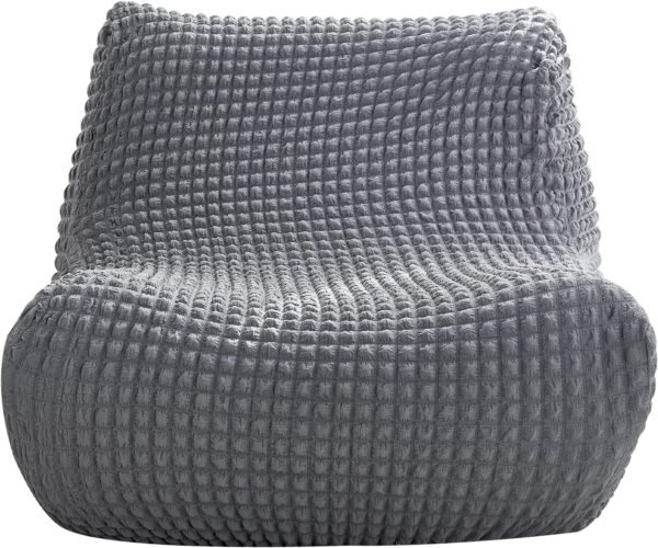 Single Seated Foam Sofa Covers, One Piece 3D High Density Couch Covers, Removable and Machine Washable Covers, Universally Matched with All Floor Sofas On The Market (Seersucker Milky White)