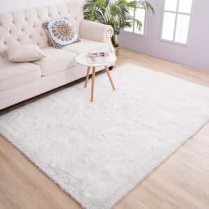 Soft Runner Rugs for Bedroom Living Room Plush Fluffy Rug 2x6 Feet, Shag Furry Area Rug Carpet Non Shedding for Nursery Children Kids Girls Room Home Decorative, Grey