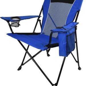 Dual Lock Portable Chair with Cooler - Vik Black, Folding, Camping, 300 lb Capacity, 2 Cup Holders