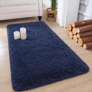 Soft Runner Rugs for Bedroom Living Room Plush Fluffy Rug 2x6 Feet, Shag Furry Area Rug Carpet Non Shedding for Nursery Children Kids Girls Room Home Decorative, Grey