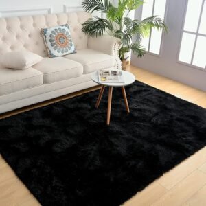 Soft Runner Rugs for Bedroom Living Room Plush Fluffy Rug 2x6 Feet, Shag Furry Area Rug Carpet Non Shedding for Nursery Children Kids Girls Room Home Decorative, Grey