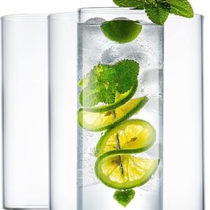 Drinking Glasses 19 oz, Thin Highball Glasses Set of 6,Clear Tall Glass Cups For Water, Juice, Beer, Drinks, and Cocktails and Mixed Drinks