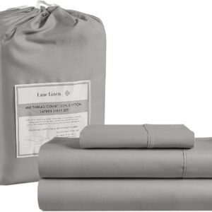 Queen Sheet Set, 4 Pc Queen Size Sheets Set, 450 Thread Count 100% Cotton Sheets, Cooling Sheets Queen Size, Soft and Breathable Bed Sheets Queen, Deep Pocket Queen Sheets - Ivory