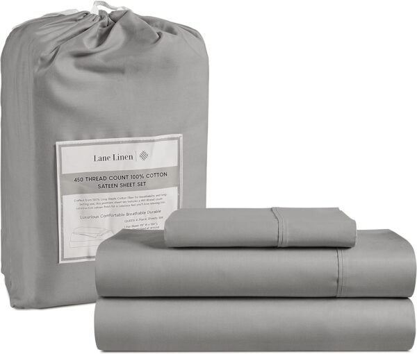 Queen Sheet Set, 4 Pc Queen Size Sheets Set, 450 Thread Count 100% Cotton Sheets, Cooling Sheets Queen Size, Soft and Breathable Bed Sheets Queen, Deep Pocket Queen Sheets - Ivory
