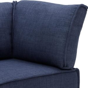 Living Room Chairs, Fabric Bedroom Accent Chair, Accent Chair, Armless Accent Chair with Back, Upholstery Chair with Wood Leg for Living Room, Oversized Chair with Removable Cover