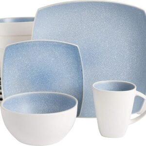 Dinnerware Set, Service for 4 (16pcs), Matte Black